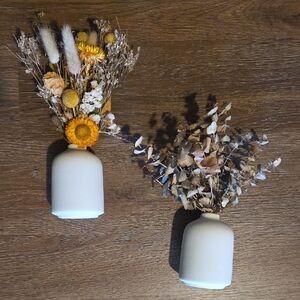 White Ceramic Vase Pair